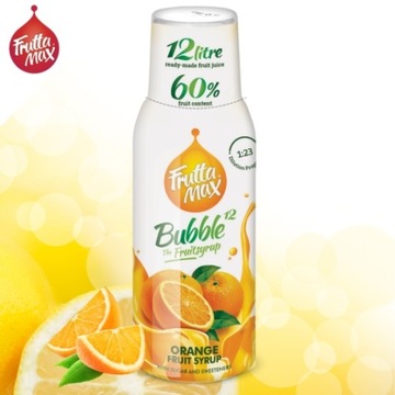 FruttaMax SYROP KONCENTRAT NAPOI GAZOWANYCH SMAK POMARAŃCZA NA 12l