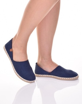 ЖЕНСКИЕ Эспадрильи, ЛЕГКИЕ, ТЕННИСНЫЕ КРОССОВКИ С ВЫРЕЗАМИ, ТЕМНО-СИНИЕ.