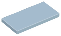 Lego 87079 płytka tile 4x2 j.szara 5szt.