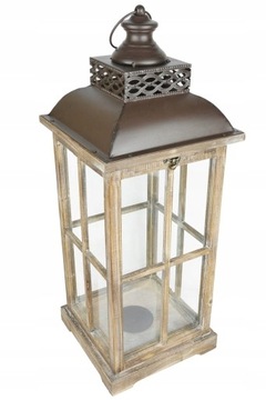 Большой деревянный фонарь 65 см XXL Candlestick Lantern