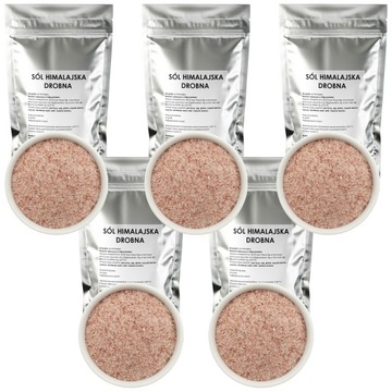 SÓL HIMALAJSKA DROBNA różowa bez domieszek 5 x 1kg