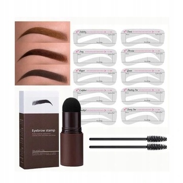 Стойкий макияж Штамп для бровей Set Dark