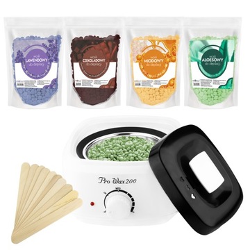 Zestaw Pro-Wax 200 do Depilacji Podgrzewacz + 4x100g Wosk Twardy