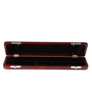 Durable Wooden 16 Holes Flute Case Bag Hardshell Protector 43x9.5x4.5cm