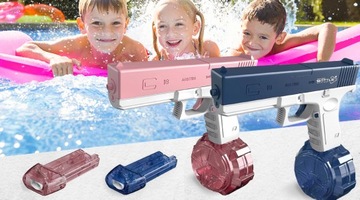 GLOCK ELECTRIC АВТОМАТИЧЕСКИЙ ВОДЯНОЙ ПИСТОЛЕТ, ДВА ДЕТСКИХ ЖУРНАЛА