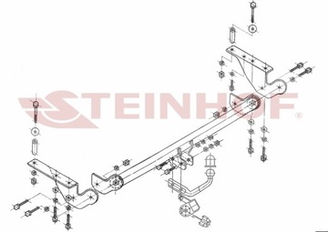 NOVÝ ZAŘÍZENÍ(HÁK) TÁŽNÝ DO TOYOTA AVENSIS T25 T26 II 4/5 DRZ. 04.2003-2009