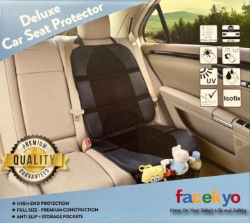 БОЛЬШОЙ ЗАЩИТНЫЙ КОВРИК ДЛЯ СИДЕНЬЯ DELUX ЧЕРНЫЙ