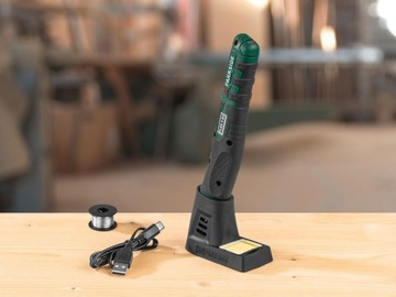 АККУМУЛЯТОРНЫЙ ПАЯЛЬНИК PARKSIDE 4В станция + банка PLKA 4 B3