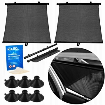 ROLETY PRZECIWSŁONECZNE ZASŁONY SAMOCHODOWE 2x55 cm + GRATIS