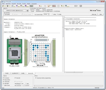 Adapter BGA64 ZIF + 4 ramki dla programatora XGecu T76