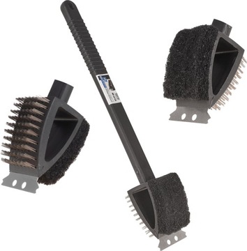GEKO Проволочная щетка со скребком и губкой 3в1 для чистки гриля G80509