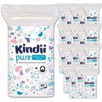 Ватные диски Kindii Cleanic Baby для младенцев и детей, косметические