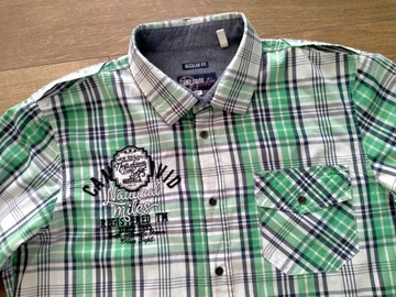 CAMP DAVID Blue - koszula casual krata L/44