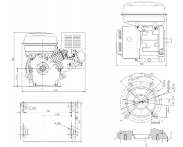Двигатель внутреннего сгорания Weima WM190FE-S мощностью 16 л.с.