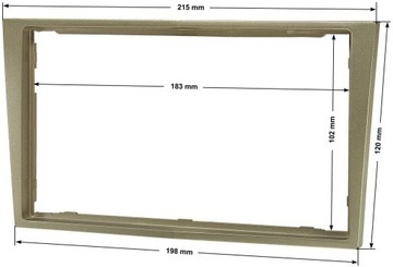 RÁMEČEK RÁDIOVÁ 2DIN OPEL ASTRA H CORSA ZAFIRA 63122