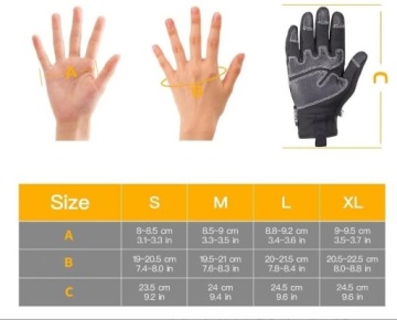 ТЕПЛЫЕ ВЕЛОСИПЕДНЫЕ ПЕРЧАТКИ ЗИМА-ВЕСНА ДЛЯ БЕГА РАЗМЕРА TOUCH. XL