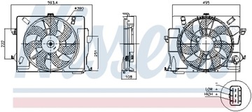 NISSENS 850049 VENTILÁTOR CHLAZENÍ MOTORU