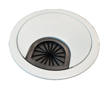 Przepust kablowy przelotka metal F60mm biały