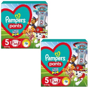 2xPAMPERS Pieluchy PAW PATROL Psi Patrol r.5 66szt