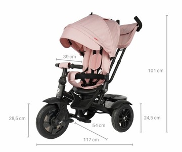 Премиальный трехколесный велосипед Qplay с навесом.