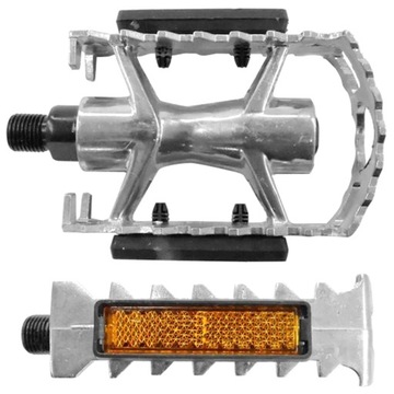 PEDAŁY ROWEROWE ALUMINIOWE MTB Z ODBLASKIEM