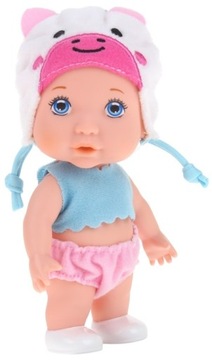 Lalka Laleczka Bobas w Ubranku Przebraniu Zwierzątka Czapka 15cm