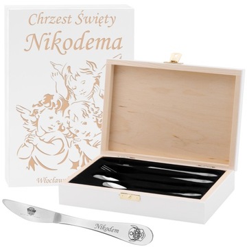 Sztućce dla dziecka chrzest Psi Patrol Etui Grawer