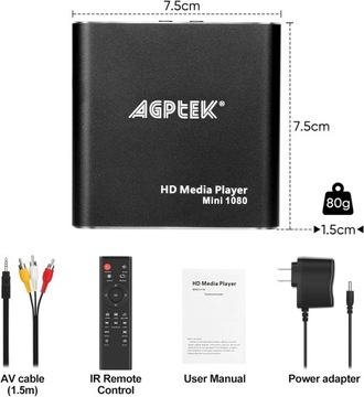Цифровой медиаплеер AGPTEK Full HD