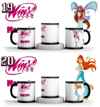 ВОЛШЕБНАЯ КРУЖКА WINX CLUB + ИМЯ + КАРТОН