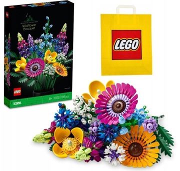 LEGO ICONS 10313 BUKIET Z POLNYCH KWIATÓW BOTANICAL COLLECTION + TORBA