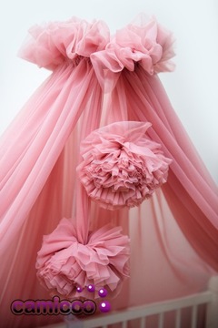 ПОМПОНЫ украшение с помпоном КРОВАТЬ DACHING балдахин из шифона и тюля украшение с бантом