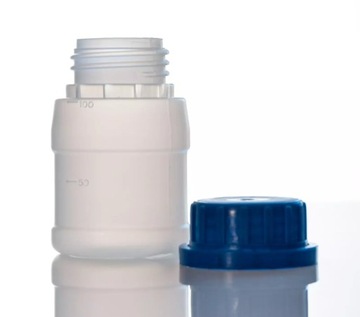 Butelka Plastikowa HDPE 100Ml Mleczna + Szeroka Nakrętka