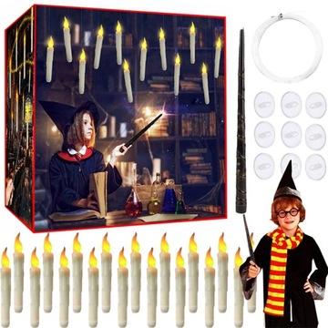 20 ШТ. ПЛАВАЮЩАЯ БЕСПЛАМЕННАЯ СВЕЧА С ДИСТАНЦИОННОЙ ПАЛОЧКОЙ, СВЕЧИ ДЛЯ ХЭЛЛОУИНА