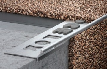Прямой карнизный профиль MAXI, под керамическую плитку GREY RAL 7035