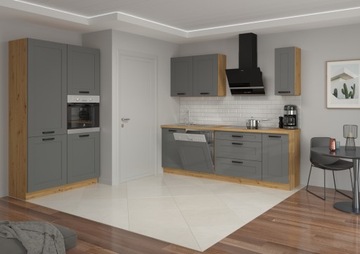 Meble kuchenne LUNA DUSTGREY DĄB ARTISAN 120 + 230