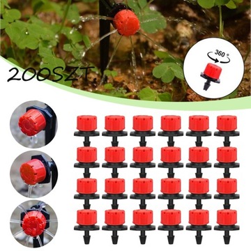 200 SZT. REGULOWANY ZRASZACZE DO NAWADNIANIA, KROPLOWNIK EMITER NAWADNIANIA