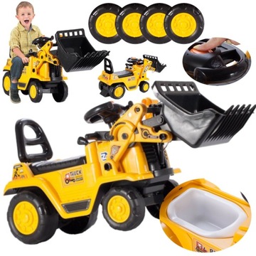 БОЛЬШОЙ ПОЕЗД, ЭКСКАВАТОР, БУЛЬДОЗЕР, СКРЫТ ПОД СИДЕНЬЕМ, ГОРШОК, ДВИЖУЩЕЕСЯ ВЕДРО