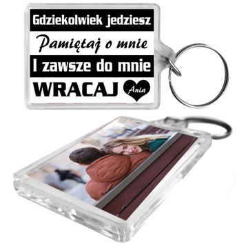 ORYGINALNY PREZENT Brelok zawieszka z 2 zdjęciami