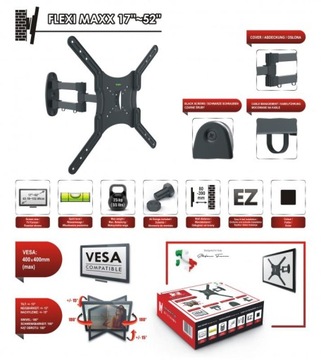 КРЕПЛЕНИЕ ДЛЯ ТЕЛЕВИЗОРА, ПОВОРОТНАЯ ВЕШАЛКА, ДО 50 ДЮЙМОВ