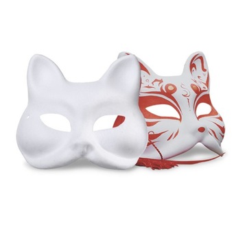 10 шт белая бумажная маска кошки для рисования своими руками