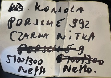 KONZOLA DESKA PORSCHE 911 992 20R ČERNÁ TMAVÁ NIT 1