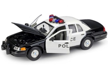 FORD CROWN VICTORIA POLICJA MODEL METAL WELLY 1:24