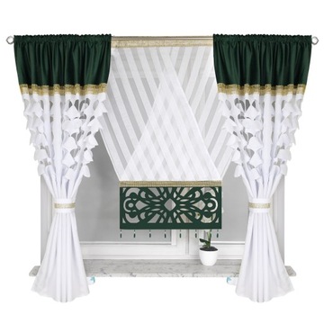 ZASŁONY Z PANELEM EKRANOWYM Z FILCU DEKOR DO OKNA