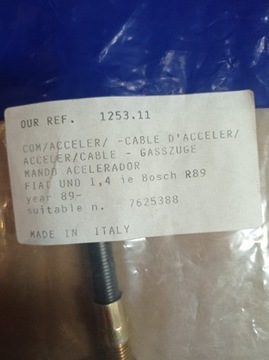 Fiat OE 7625388 linka gazu 1253.11 UNO