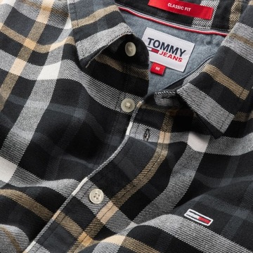 TOMMY HILFIGER MĘSKA KOSZULA TJM CLSC ESSENTIAL CHECK SHIRT CZARNA r.M