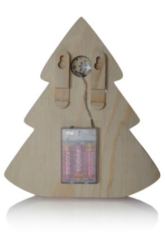 Деревянная елка 3D с подсветкой LED 25