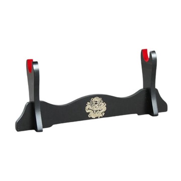 ch-Wooden Samurai Sword Stand Desktop Holder Wooden Frame Rack for 1 Layer