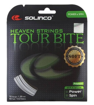 Naciąg tenisowy Solinco Tour Bite Soft szary 1.20