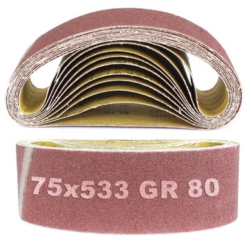 TAŚMA PAS BEZKOŃCOWY 75x533 PAPIER ŚCIERNY 80 10x