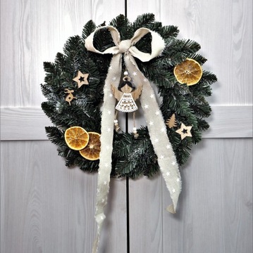 ЭКО РОЖДЕСТВЕНСКИЙ ВЕНОК, РОЖДЕСТВЕНСКОЕ украшение на ДВЕРЬ